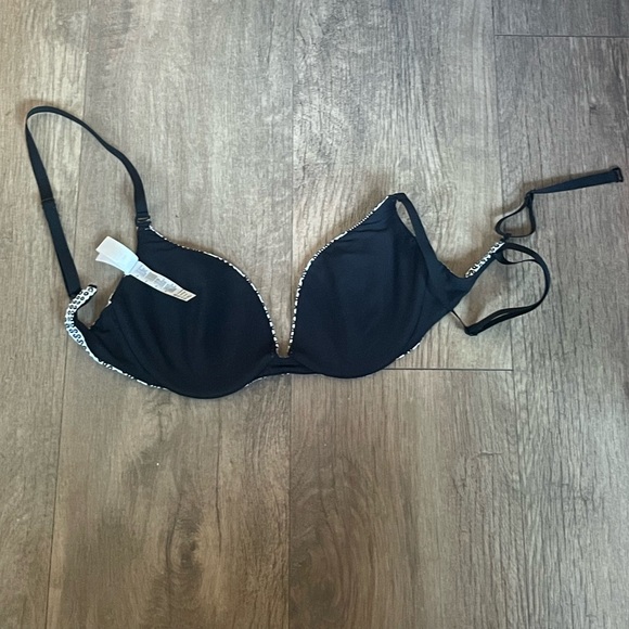 La Perla Black and White Bra with Adjustable Straps - Picture 2 of 3